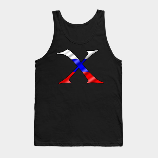 Russia flag X Tank Top by Monstershirts